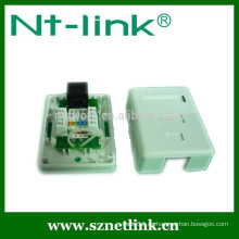 Cat5e utp Caja de superficie RJ45 con puerto sencillo